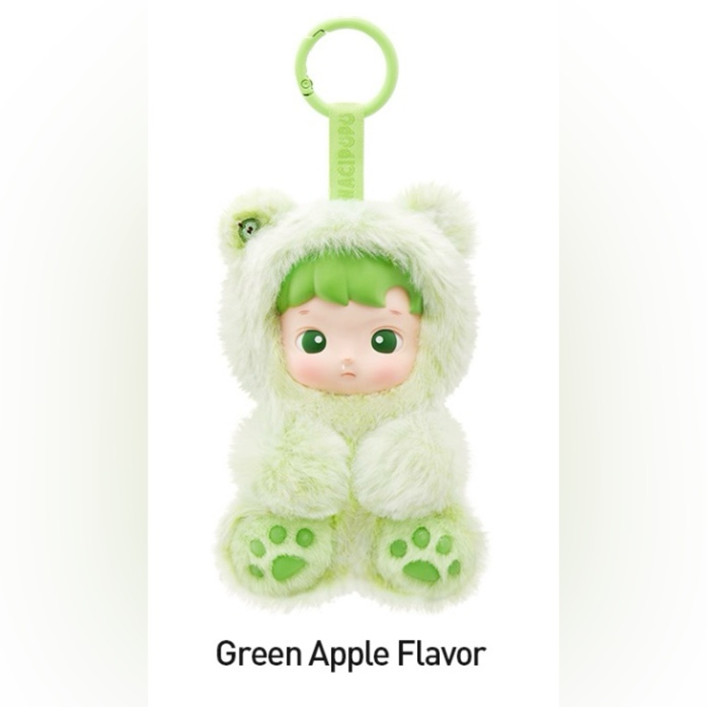 Pop Mart Hacipupu Gummy Bear Vinyl Plush Pendant Green Apple Favor